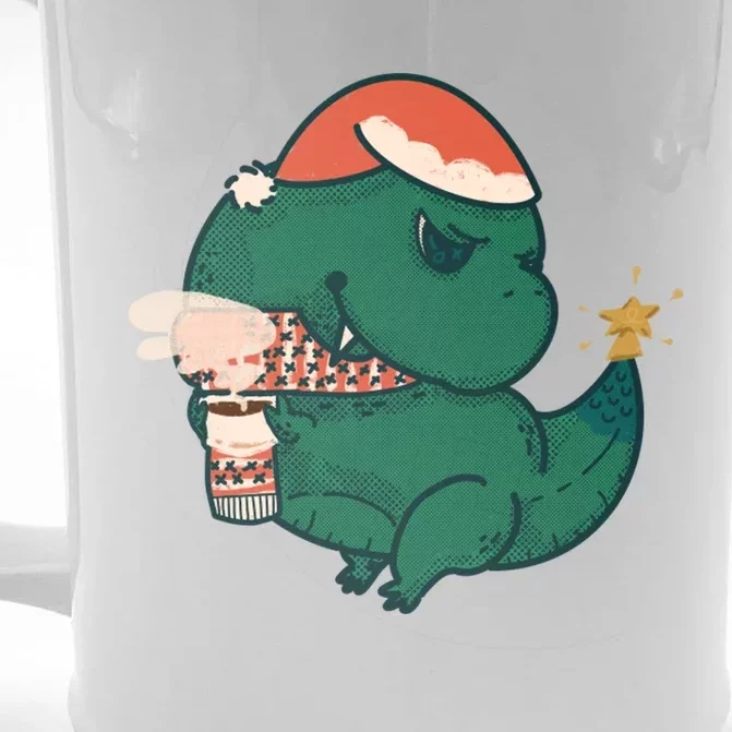 Christmas Tree Rex Front & Back Beer Stein