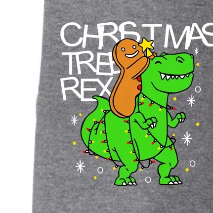 Christmas Tree Rex TRex Gingerbread Man Funny Doggie 3-End Fleece Hoodie