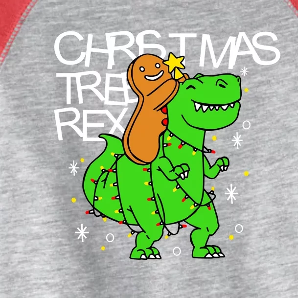 Christmas Tree Rex TRex Gingerbread Man Funny Toddler Fine Jersey T-Shirt