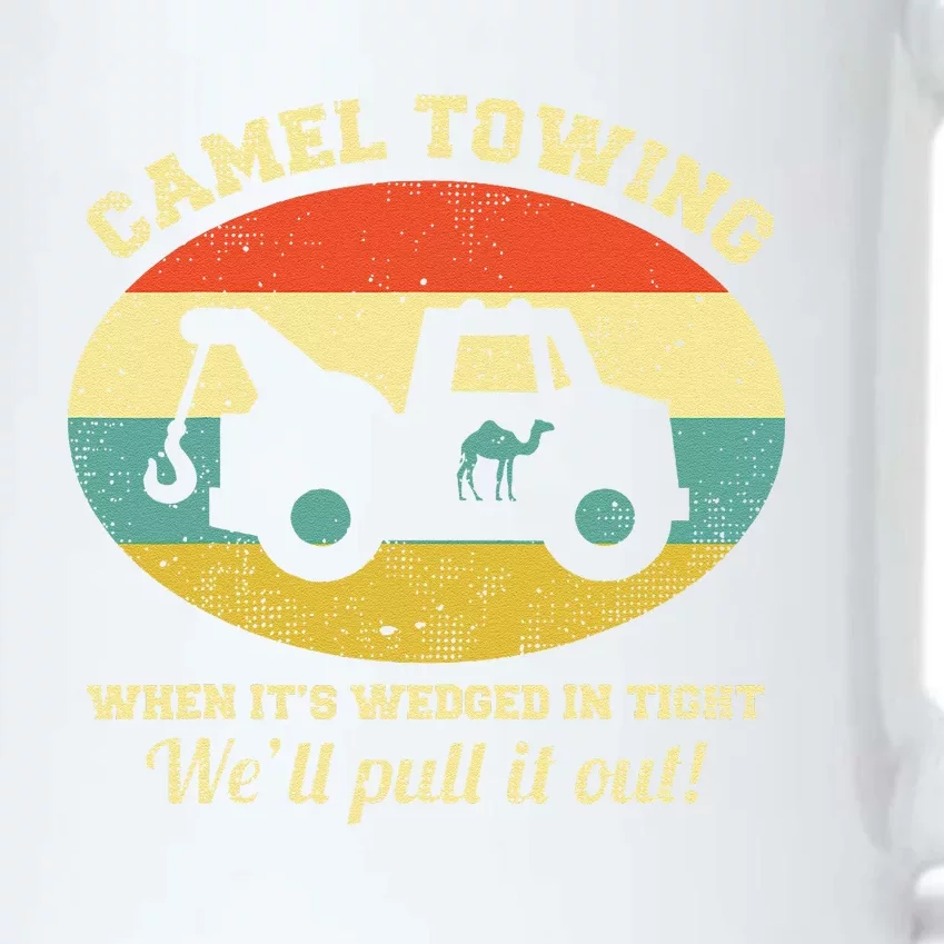 Camel Towing Retro Adult Humor Saying Funny Halloween Gift Black Color Changing Mug