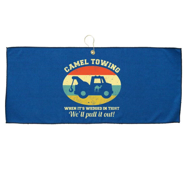 Camel Towing Retro Adult Humor Saying Funny Halloween Gift Large Microfiber Waffle Golf Towel