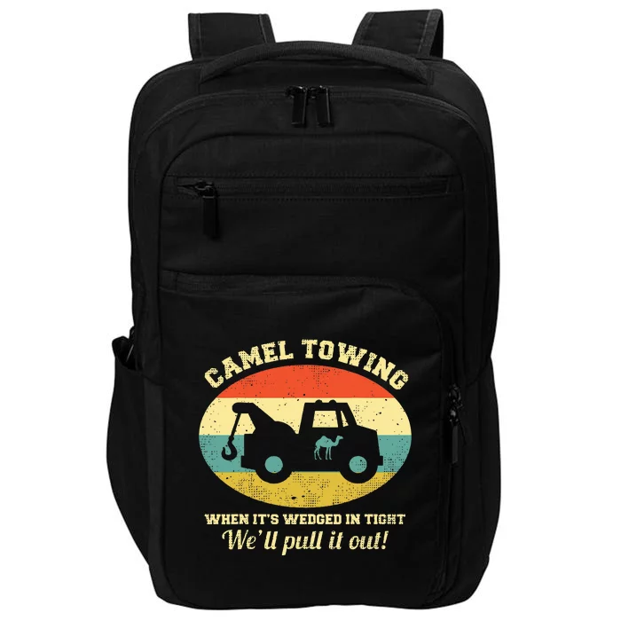 Camel Towing Retro Adult Humor Saying Funny Halloween Gift Impact Tech Backpack