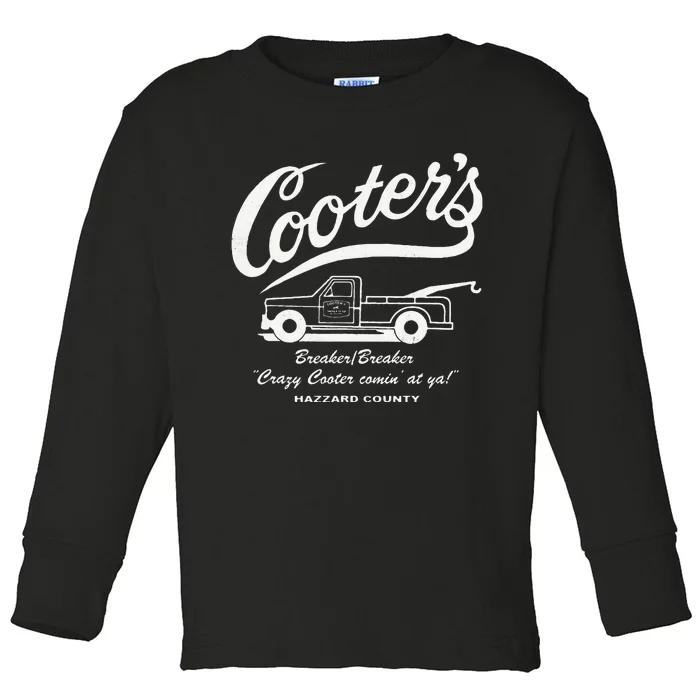 CooterS Towing & Repairs Garage Toddler Long Sleeve Shirt