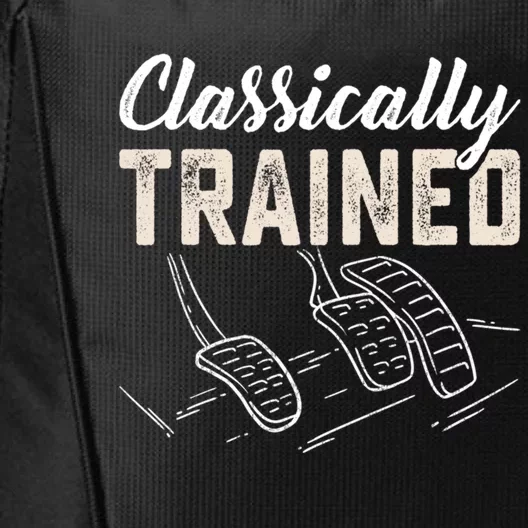 Classically Trained Retro Racing Three Pedals Ual Car Guy Cute Gift City Backpack