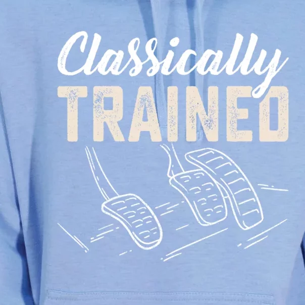 Classically Trained Retro Racing Three Pedals Ual Car Guy Cute Gift Unisex Surf Hoodie