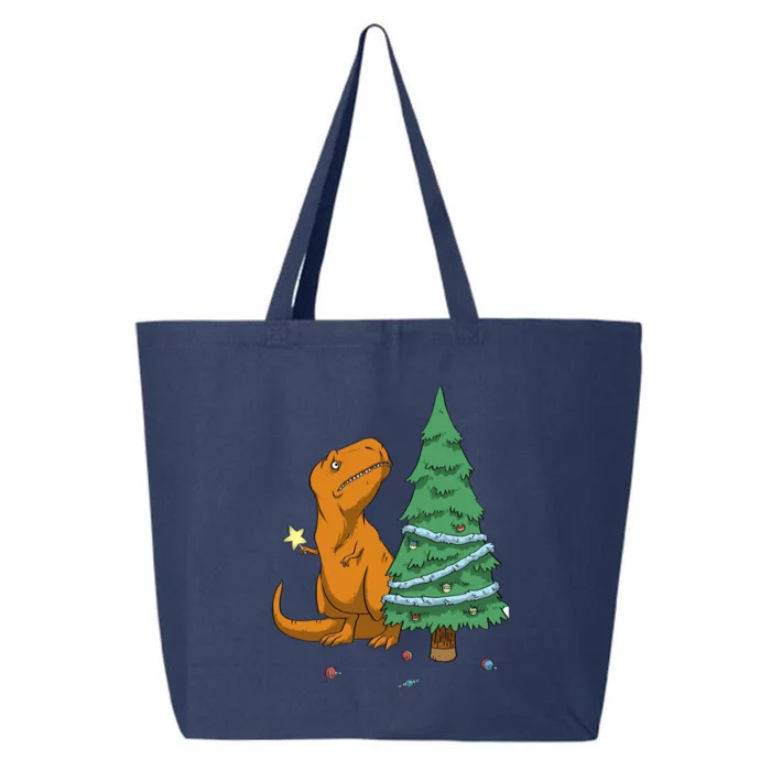 Cute T Rex Christmas Tree 25L Jumbo Tote