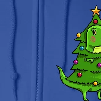 Cute Tree Rex Gift Funny Dinosaur Christmas Gift Full Zip Hoodie