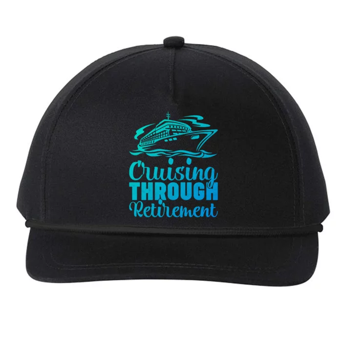 Cruising Through Retiret Cruise Cute Gift Snapback Five-Panel Rope Hat