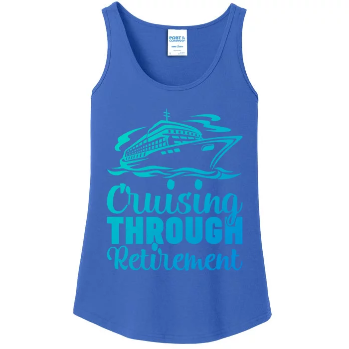 Cruising Through Retiret Cruise Cute Gift Ladies Essential Tank