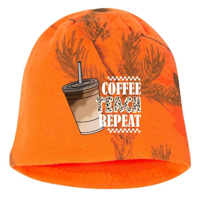 Coffee Teach Repeat Cute Teacher Gift Kati - Camo Knit Beanie