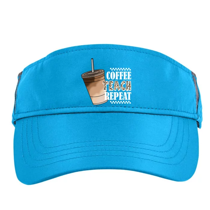 Coffee Teach Repeat Cute Teacher Gift Adult Drive Performance Visor