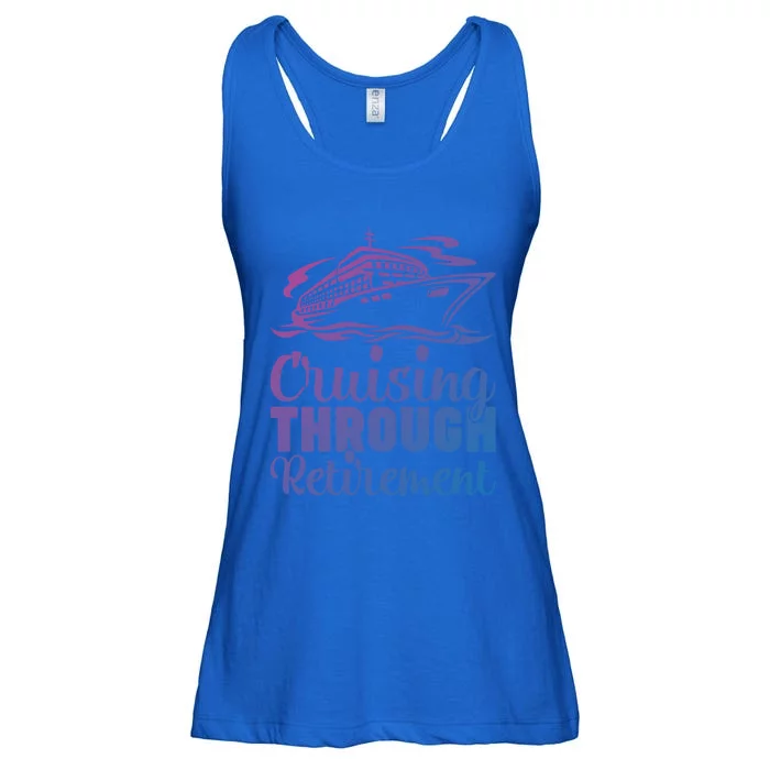 Cruising Through Retiret Cruise Cute Gift Ladies Essential Flowy Tank