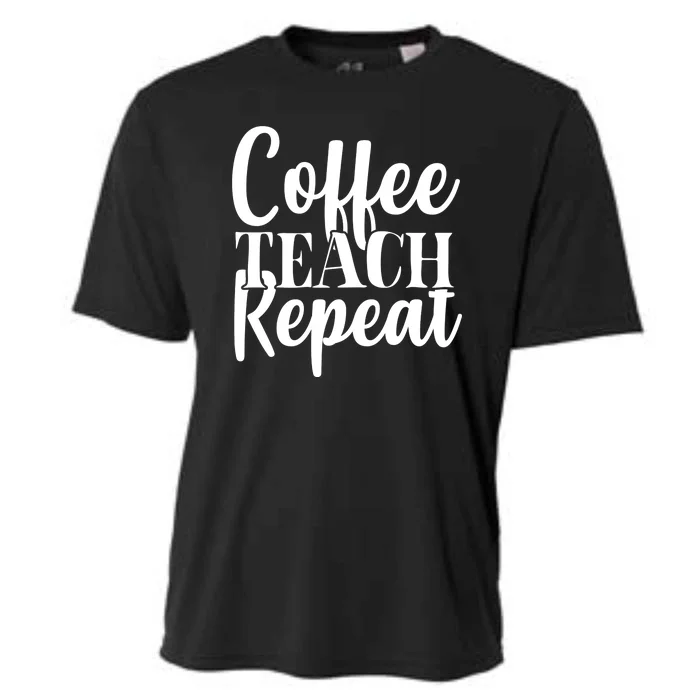 Coffee Teach Repeat Cooling Performance Crew T-Shirt