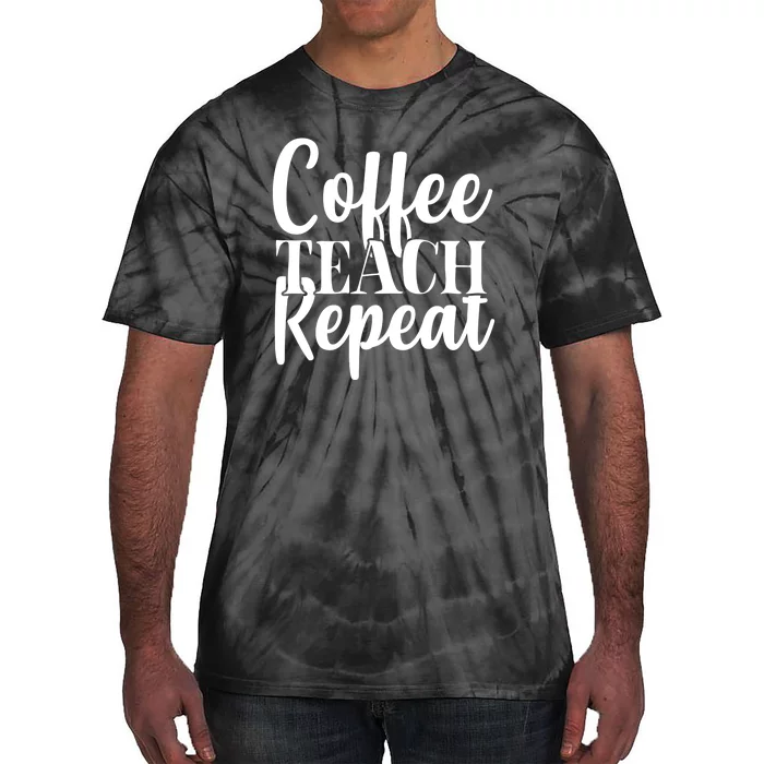 Coffee Teach Repeat Tie-Dye T-Shirt