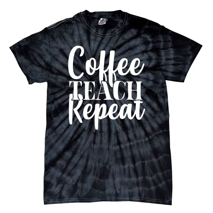 Coffee Teach Repeat Tie-Dye T-Shirt