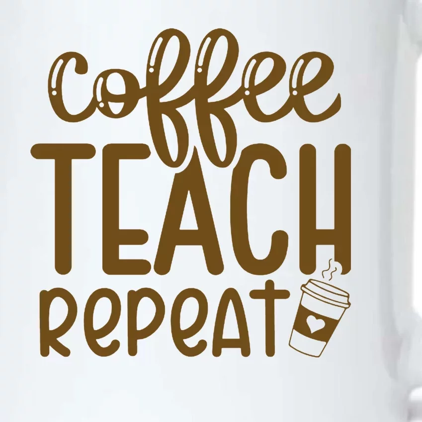 Coffee Teach Repeat Black Color Changing Mug