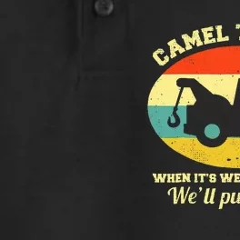 Camel Towing Retro Adult Humor Saying Dry Zone Grid Performance Polo