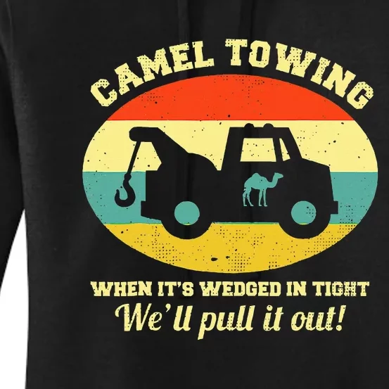 Camel Towing Retro Adult Humor Saying Women's Pullover Hoodie