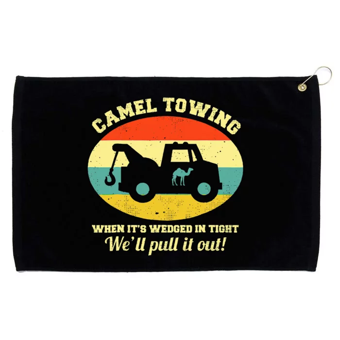 Camel Towing Retro Adult Humor Saying Grommeted Golf Towel