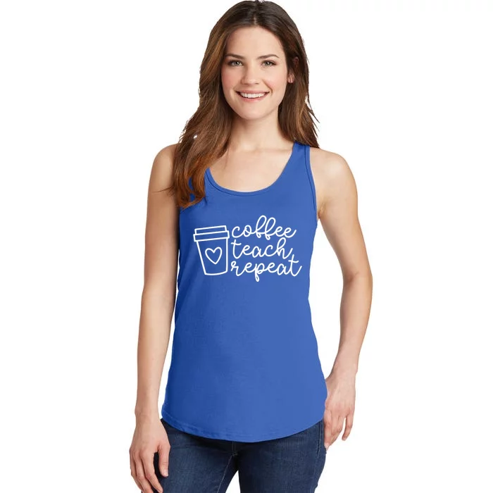 Coffee Teach Repeagift Kindergarten Teacher Gift Ladies Essential Tank