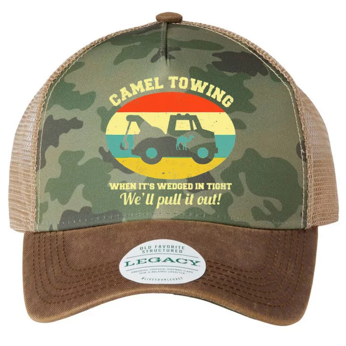 Camel Towing Retro Adult Humor Saying Funny Halloween Legacy Tie Dye Trucker Hat