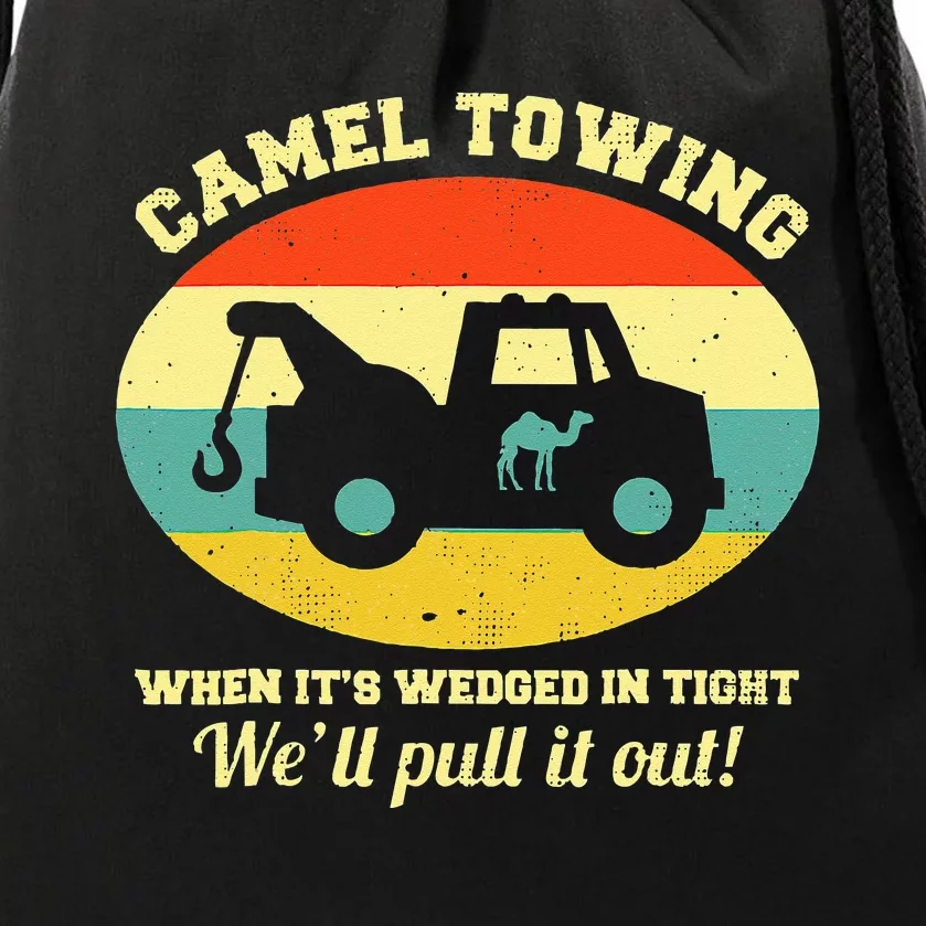 Camel Towing Retro Adult Humor Saying Funny Halloween Drawstring Bag