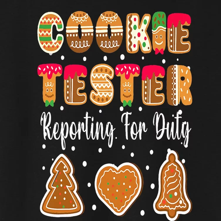 Cookie Tester Reporting For Duty Christmas Baking Team Women's Crop Top Tee