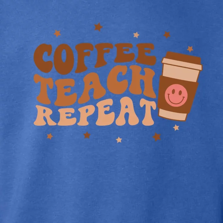 Coffee Teach Repeat Teacher's Day Coffee Day Happy Face Gift Toddler Hoodie