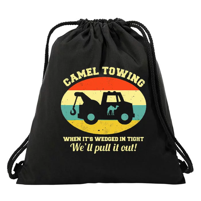 Camel Towing Retro Adult Humor Saying Funny Halloween Drawstring Bag