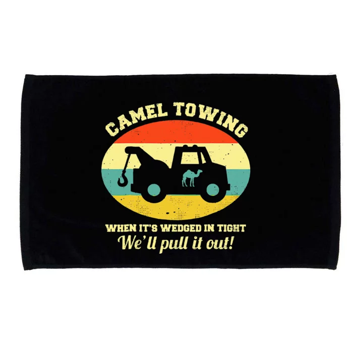 Camel Towing Retro Adult Humor Saying Funny Halloween Microfiber Hand Towel