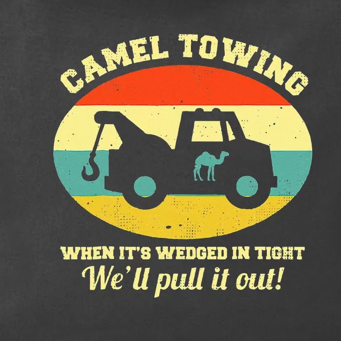 Camel Towing Retro Adult Humor Saying Funny Halloween Zip Tote Bag