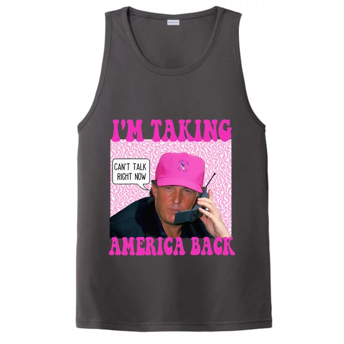 Cant Talk Right Now Trump 2024 Performance Tank