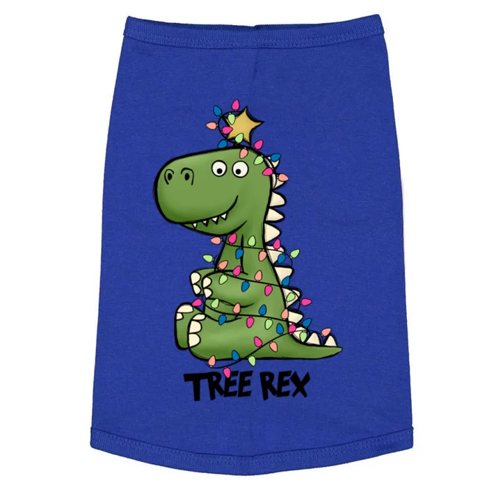 Christmas Tree Rex Ugly Christmas Trex Cozy Festive Lights Meaningful Gift Doggie Tank