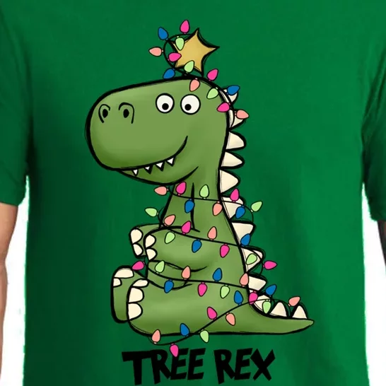 Christmas Tree Rex Ugly Christmas Trex Cozy Festive Lights Meaningful Gift Pajama Set