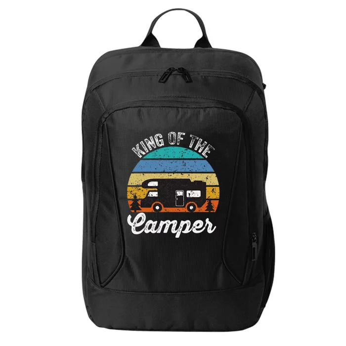 Camping Travel Retro Vintage King Of The Camper City Backpack