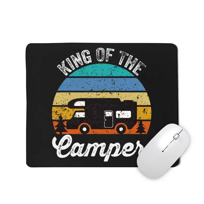 Camping Travel Retro Vintage King Of The Camper Mousepad