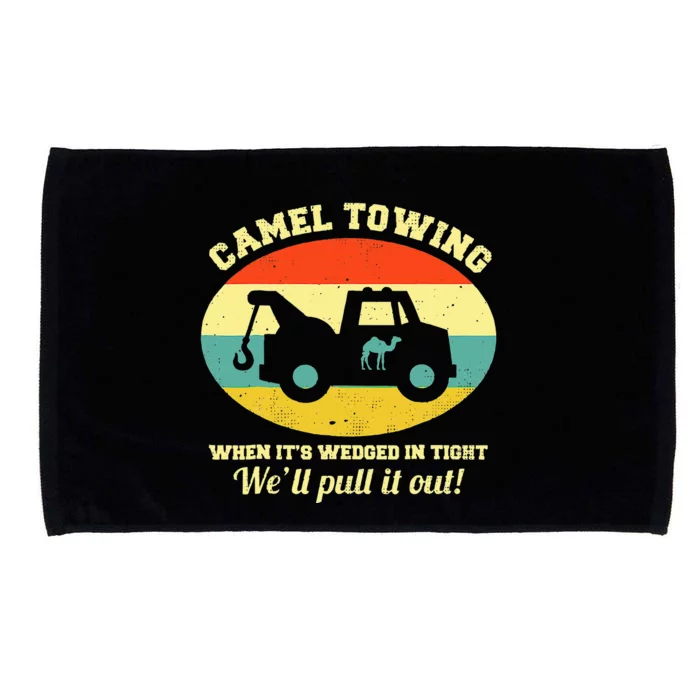 Camel Towing Retro Adult Humor Saying Funny Microfiber Hand Towel