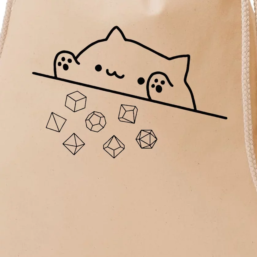 Cat Throwing Rainbow Dice Tabletop Rpg Drawstring Bag