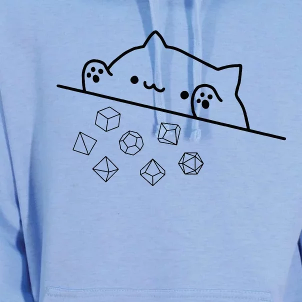 Cat Throwing Rainbow Dice Tabletop Rpg Unisex Surf Hoodie