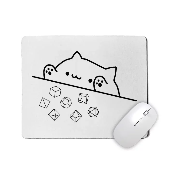 Cat Throwing Rainbow Dice Tabletop Rpg Mousepad