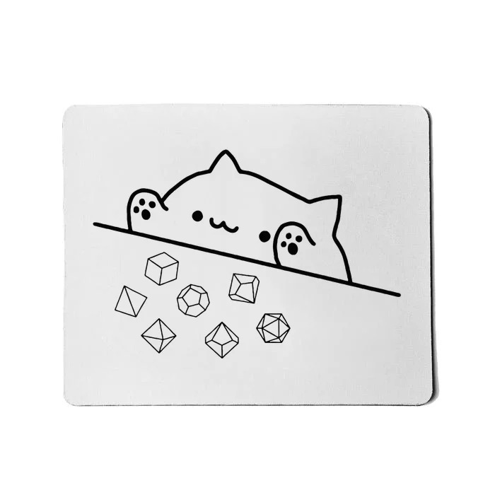 Cat Throwing Rainbow Dice Tabletop Rpg Mousepad