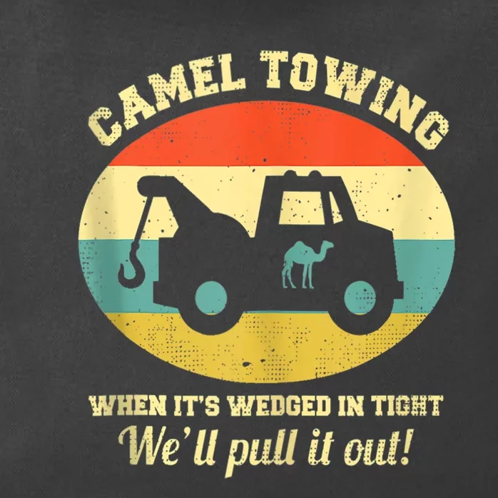 Camel Towing Retro Adult Humor Saying Funny Halloween Funny Zip Tote Bag