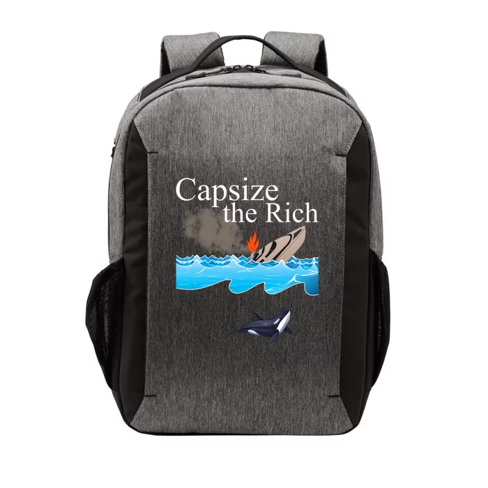 Capsize The Rich Orca Awareness Vector Backpack