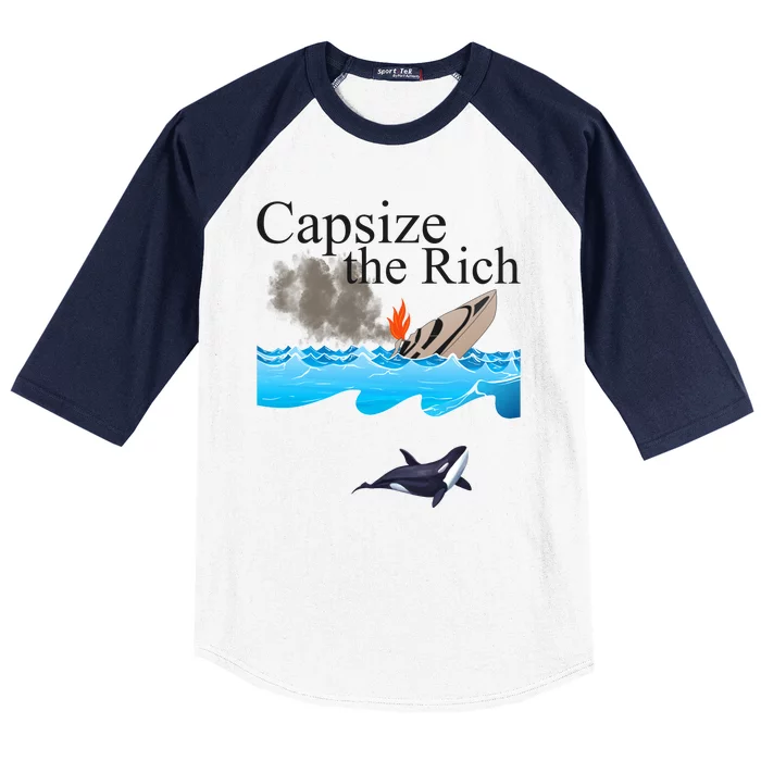 Capsize The Rich Orca Awareness Baseball Sleeve Shirt