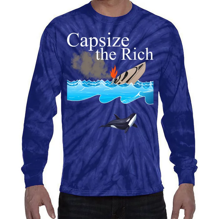 Capsize The Rich Orca Awareness Tie-Dye Long Sleeve Shirt