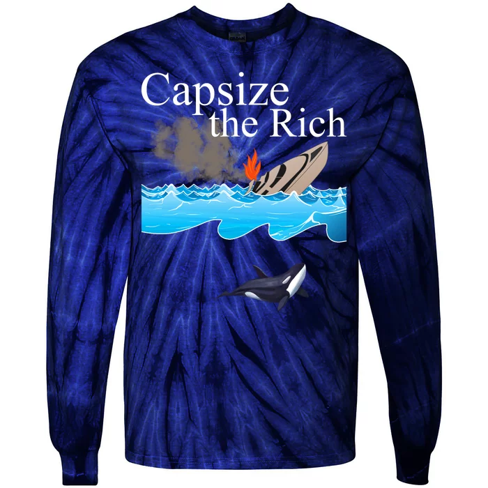 Capsize The Rich Orca Awareness Tie-Dye Long Sleeve Shirt