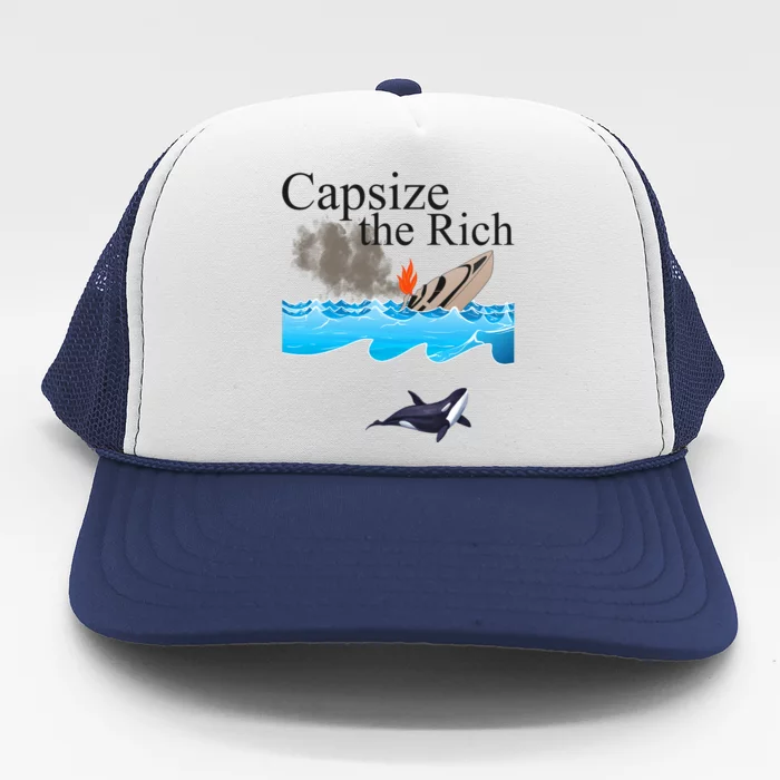 Capsize The Rich Orca Awareness Trucker Hat