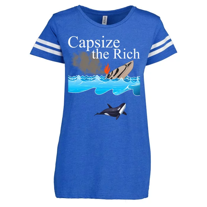 Capsize The Rich Orca Awareness Enza Ladies Jersey Football T-Shirt