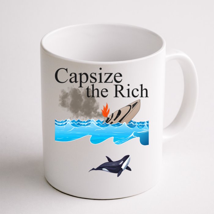 Capsize The Rich Orca Awareness Front & Back Coffee Mug