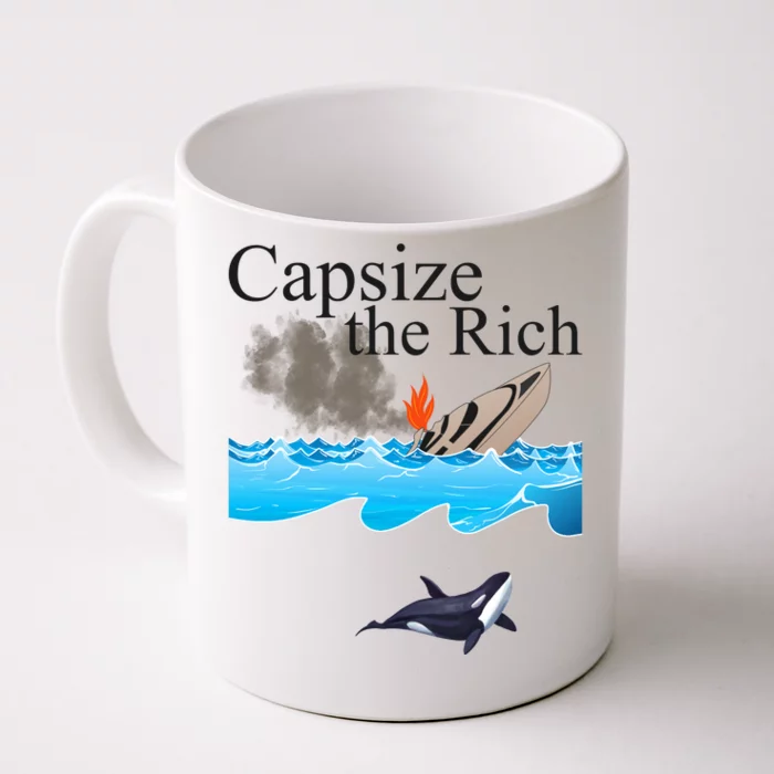 Capsize The Rich Orca Awareness Front & Back Coffee Mug